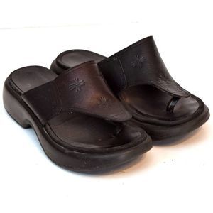Dansko Sandals Flip Flops Thong Womens Size 38 EU 7.5 US Black Slip On